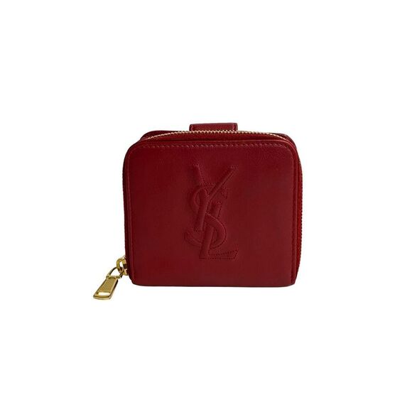 Pre Loved Yves Saint Laurent  YSL Monogram Small Wallet Red Leather - Picture 2 of 8